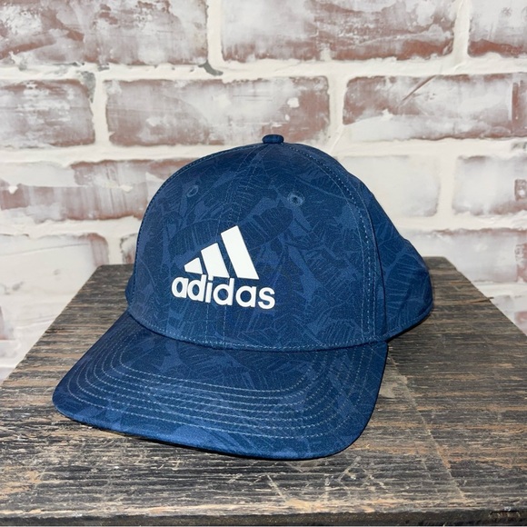 Adidas Blue Patterned fitted L/XL  Hat - Picture 1 of 5
